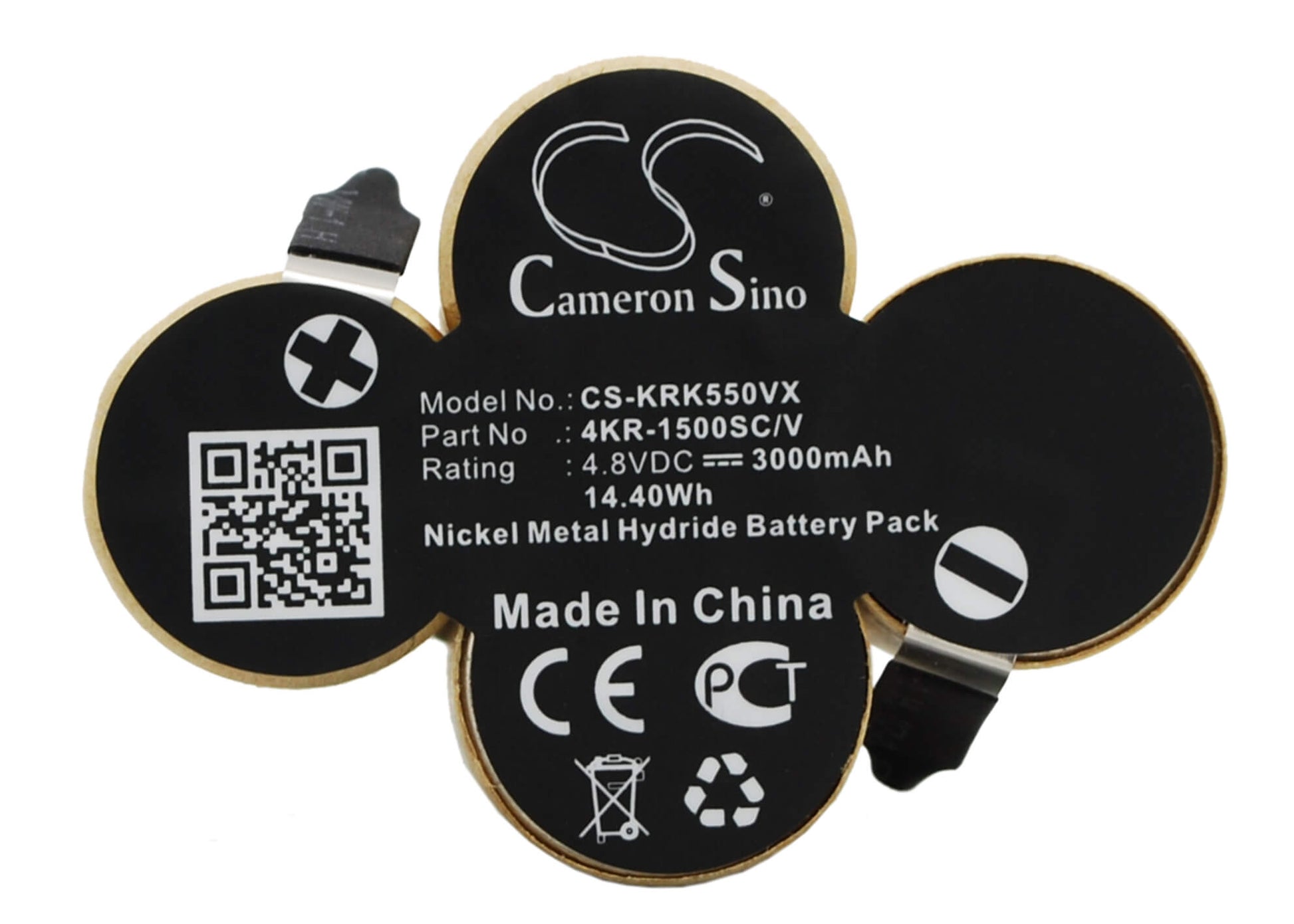 4.8V, 3000mAh, Ni-MH Battery fits Karcher, Broom K55, K55, 14.4Wh