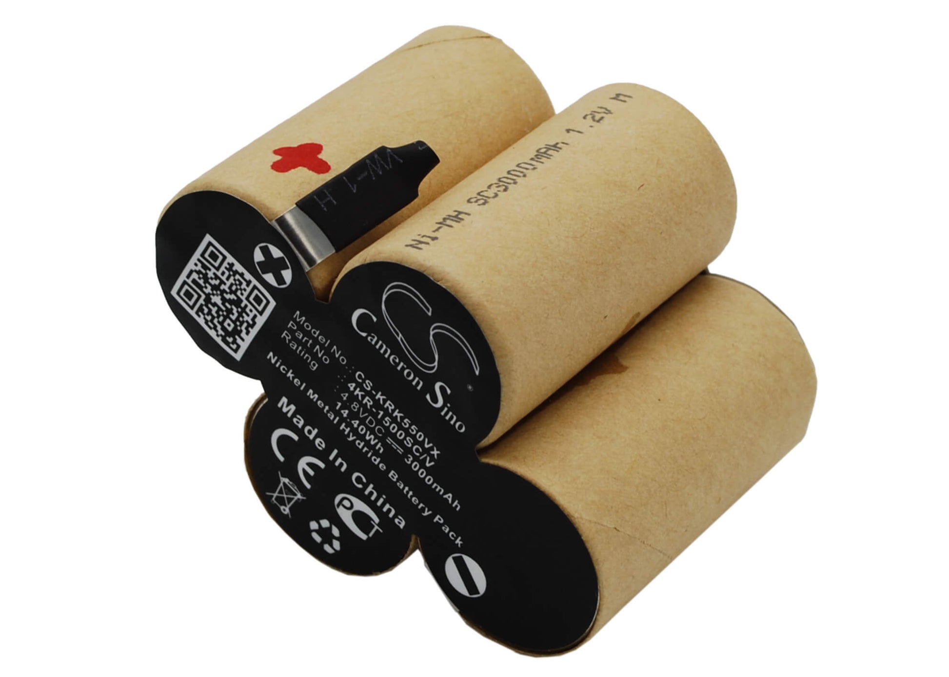 4.8V, 3000mAh, Ni-MH Battery fits Karcher, Broom K55, K55, 14.4Wh