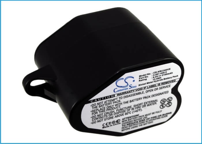 6.0V, 2100mAh, Ni-MH Battery fits Robocleaner, Rc3000, 12.6Wh