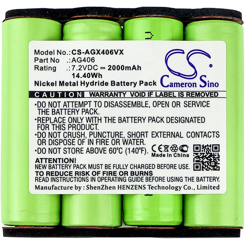 7.2V, 2000mAh, Ni-MH Battery fits Aeg, Electrolux Ag406, Zb4106wd, 14.4Wh