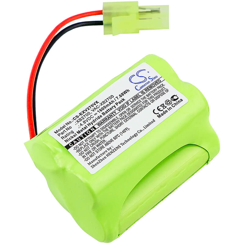 4.8V, 1600mAh, Ni-MH Battery fits Euro Pro, V2700z, Xb2700, 7.68Wh