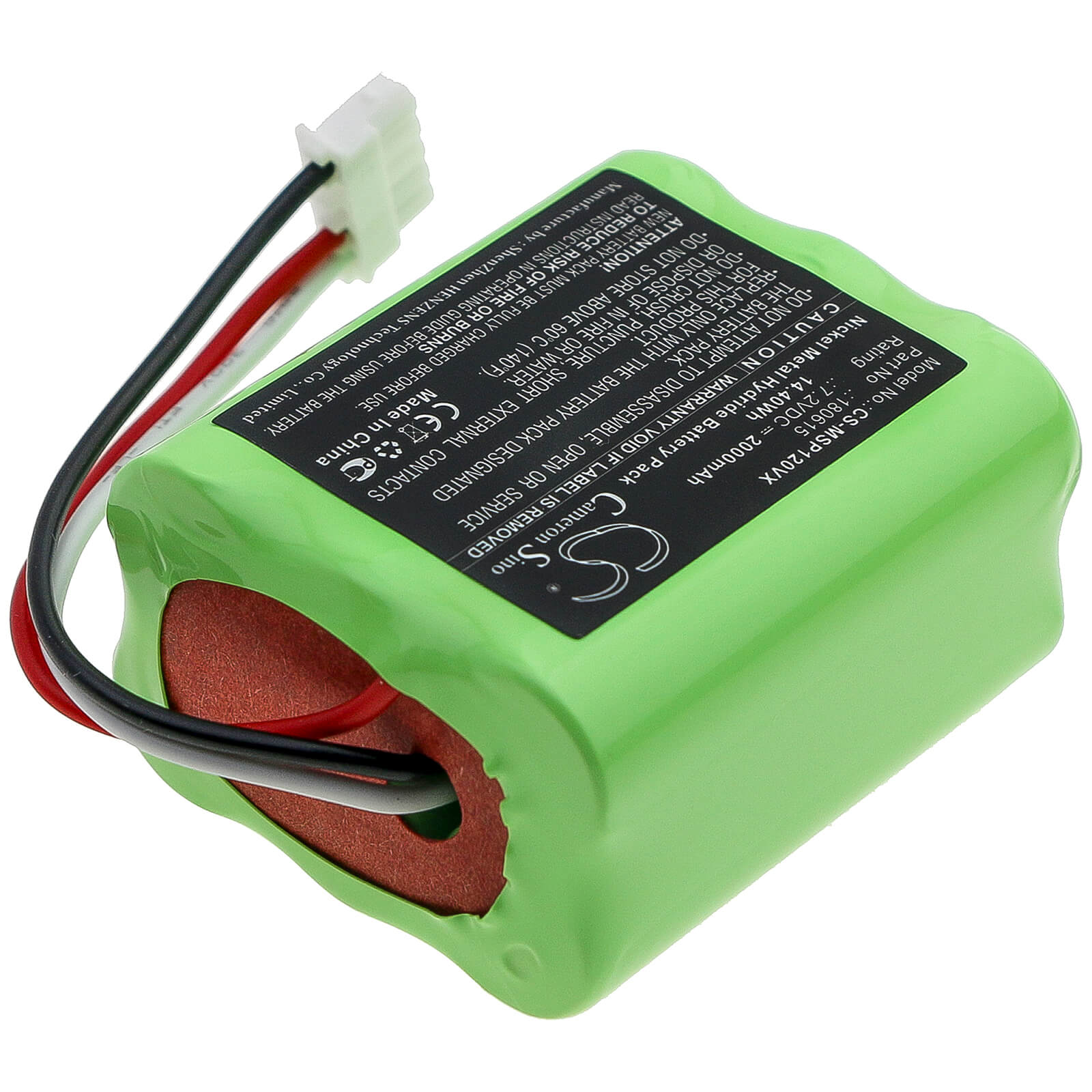 7.2V, 2000mAh, Ni-MH Battery fits Mamibot, Sweepur 120, 14.4Wh