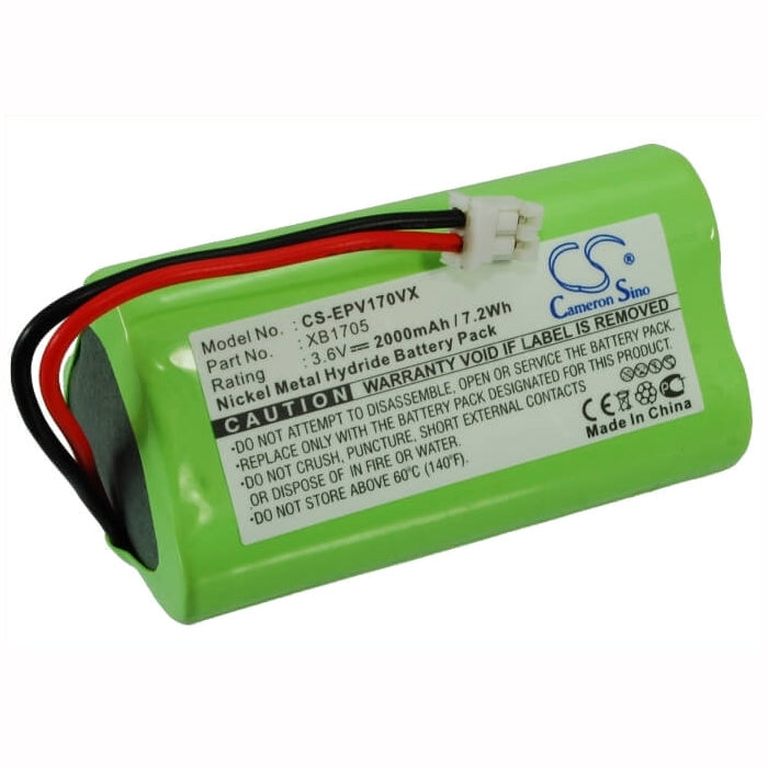 3.6V, 2000mAh, Ni-MH Battery fits Euro Pro, Shark V1705, Shark V1705i, 7.2Wh