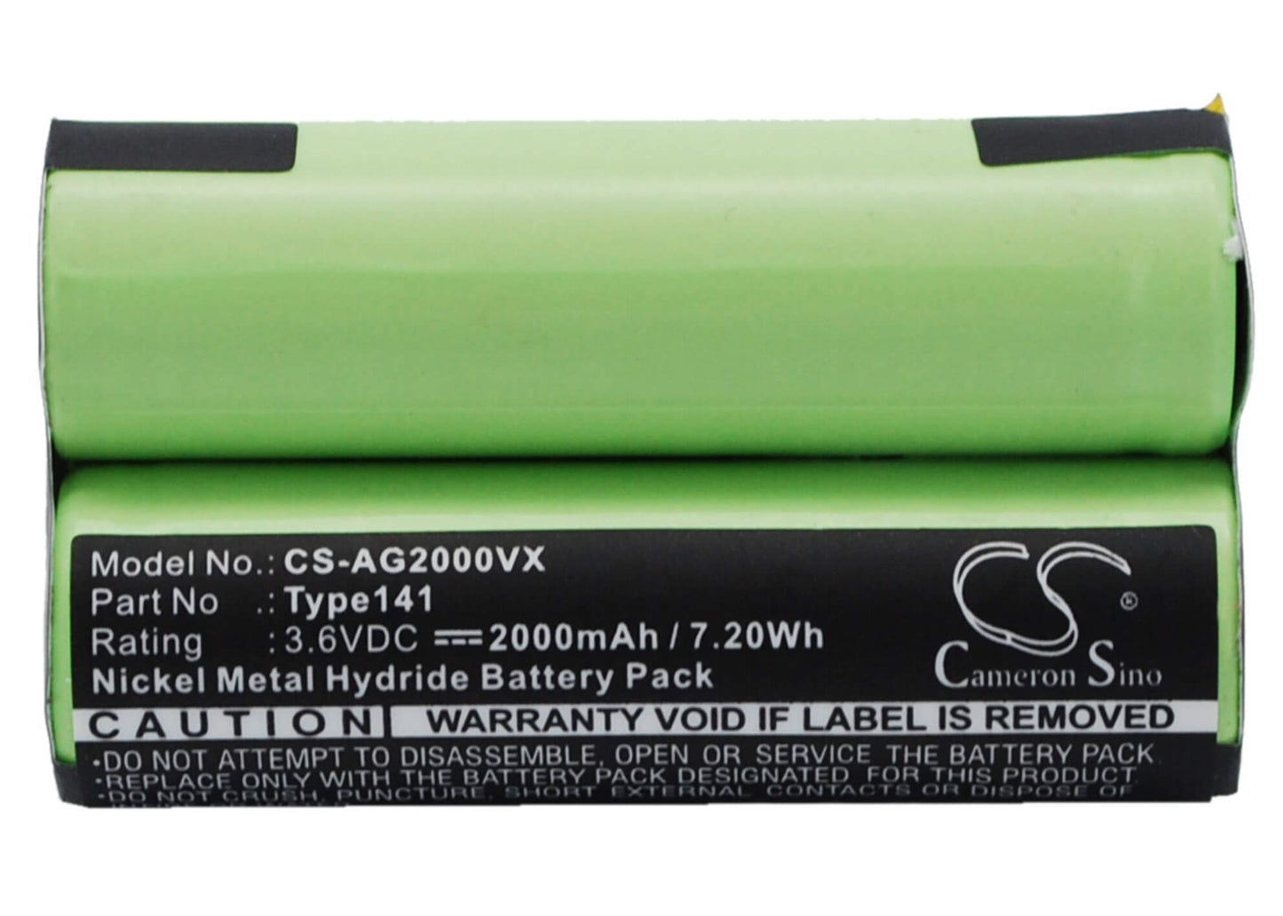 3.6V, 2000mAh, Ni-MH Battery fits Aeg, Electrolux Junior 2.0, 7.2Wh