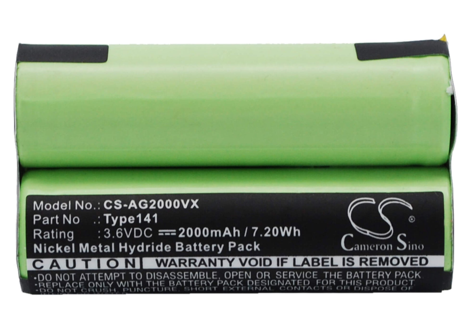 3.6V, 2000mAh, Ni-MH Battery fits Aeg, Electrolux Junior 2.0, 7.2Wh