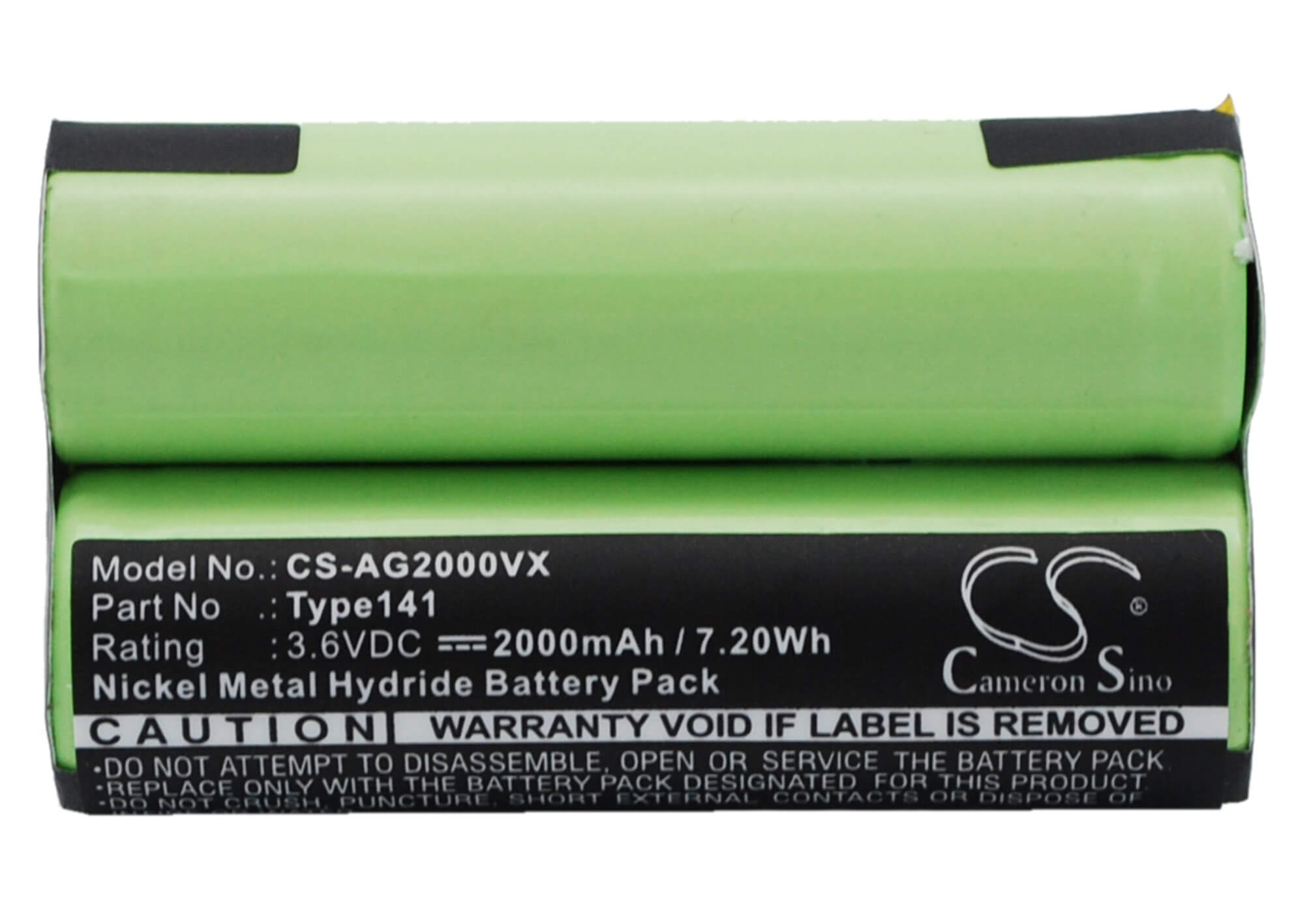 3.6V, 2000mAh, Ni-MH Battery fits Aeg, Electrolux Junior 2.0, 7.2Wh