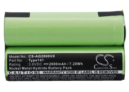 3.6V, 2000mAh, Ni-MH Battery fits Aeg, Electrolux Junior 2.0, 7.2Wh