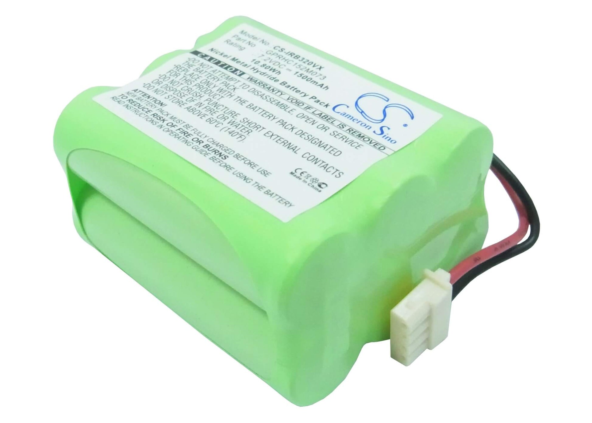 7.2V, 1500mAh, Ni-MH Battery fits Irobot, Braava 320, Braava 321, 10.8Wh