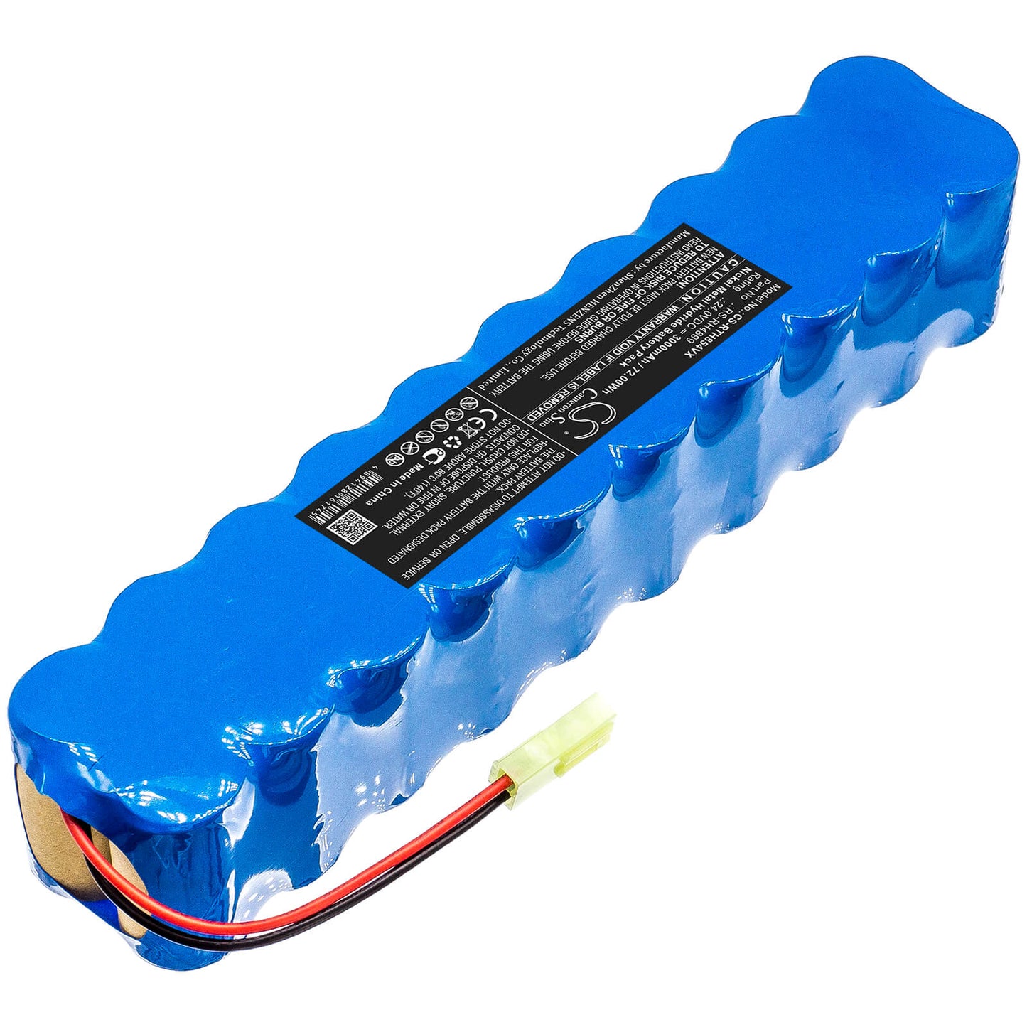 24.0V, 3000mAh, Ni-MH Battery fits Rowenta, Rh8543019a0, Rh8543019a1, 72Wh