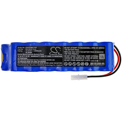 18.0V, 2000mAh, Ni-MH Battery fits Rowenta, Rh8771, 36Wh