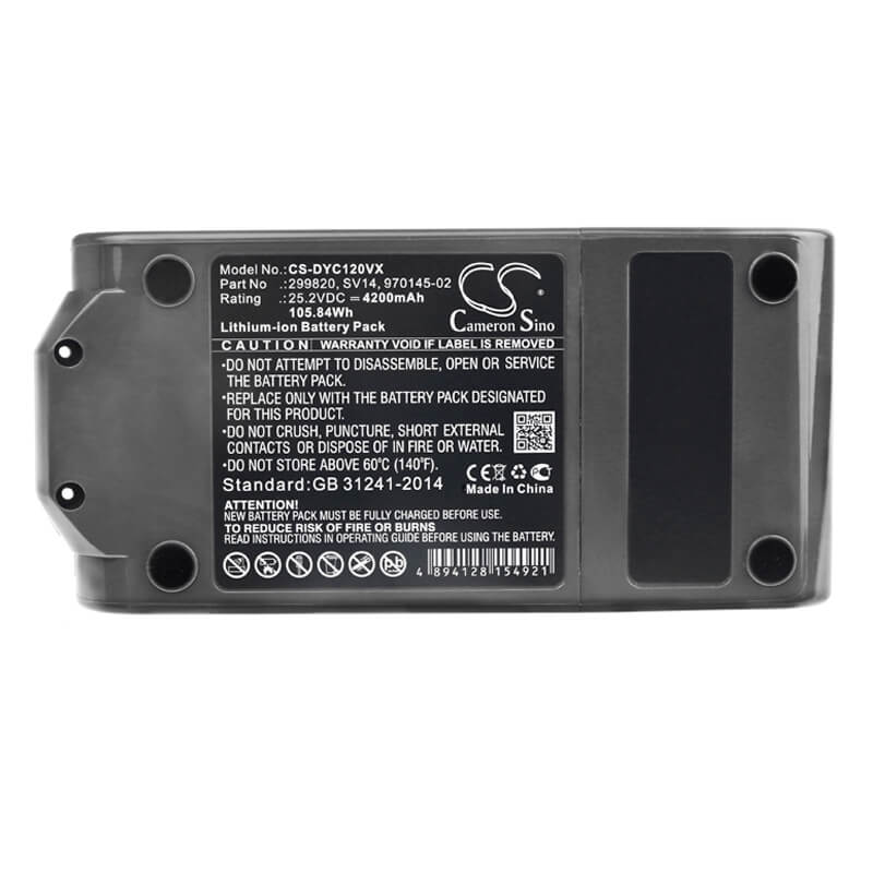 25.2V, 4200mAh, Li-ion Battery fits Dyson, 268804-01, 269054-01, 105.84Wh