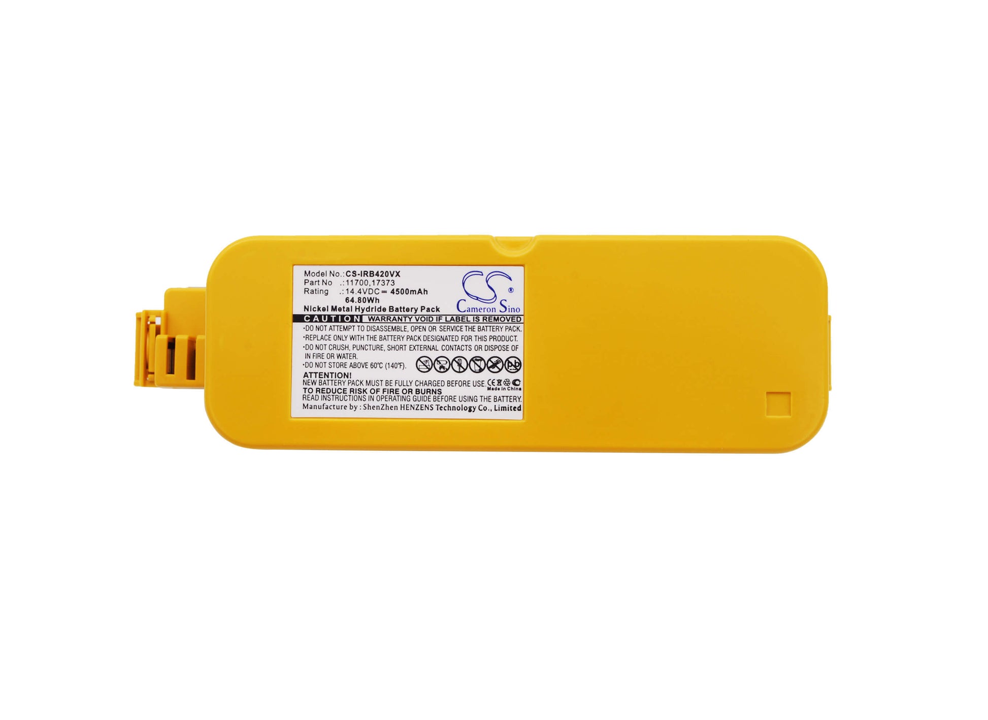 14.4V, 4000mAh, Ni-MH Battery fits Irobot, Aps 4905, Create, 57.6Wh