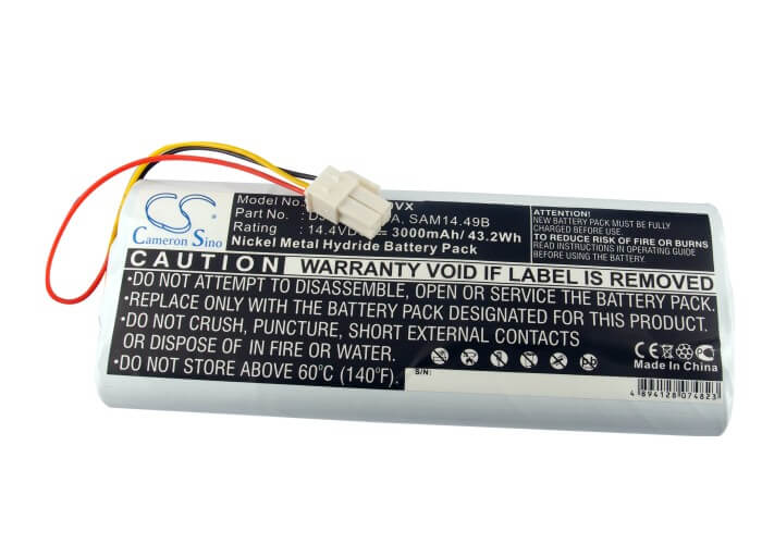 14.4V, 3000mAh, Ni-MH Battery fits Samsung, Sr8990, Sr9630, 43.2Wh