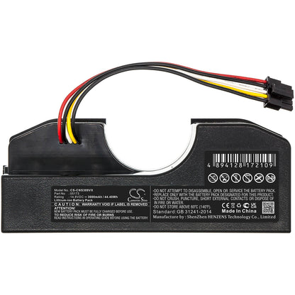 14.8V, 3000mAh, Li-ion Battery fits Cecotec, Conga 3090, 44.4Wh