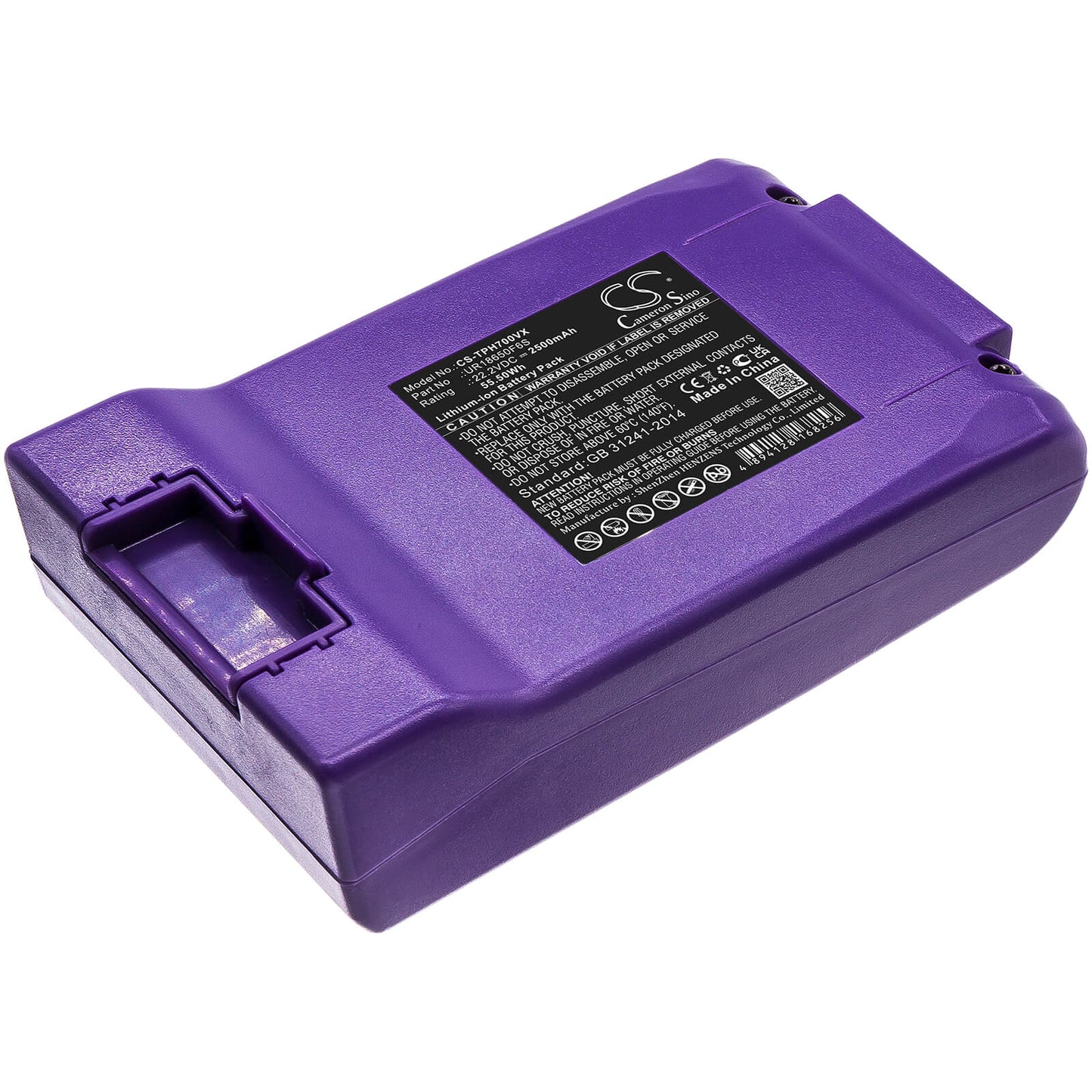 22.2V, 2500mAh, Li-ion Battery fits Hosome, Tph07, 55.5Wh
