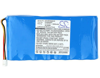 12.8V, 2800mAh, Li-ion Battery fits Moneual, Me590, Me770, 35.84Wh