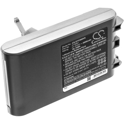 21.6V, 2600mAh, Li-ion Battery fits Dyson, Sv10, V8, 56.16Wh