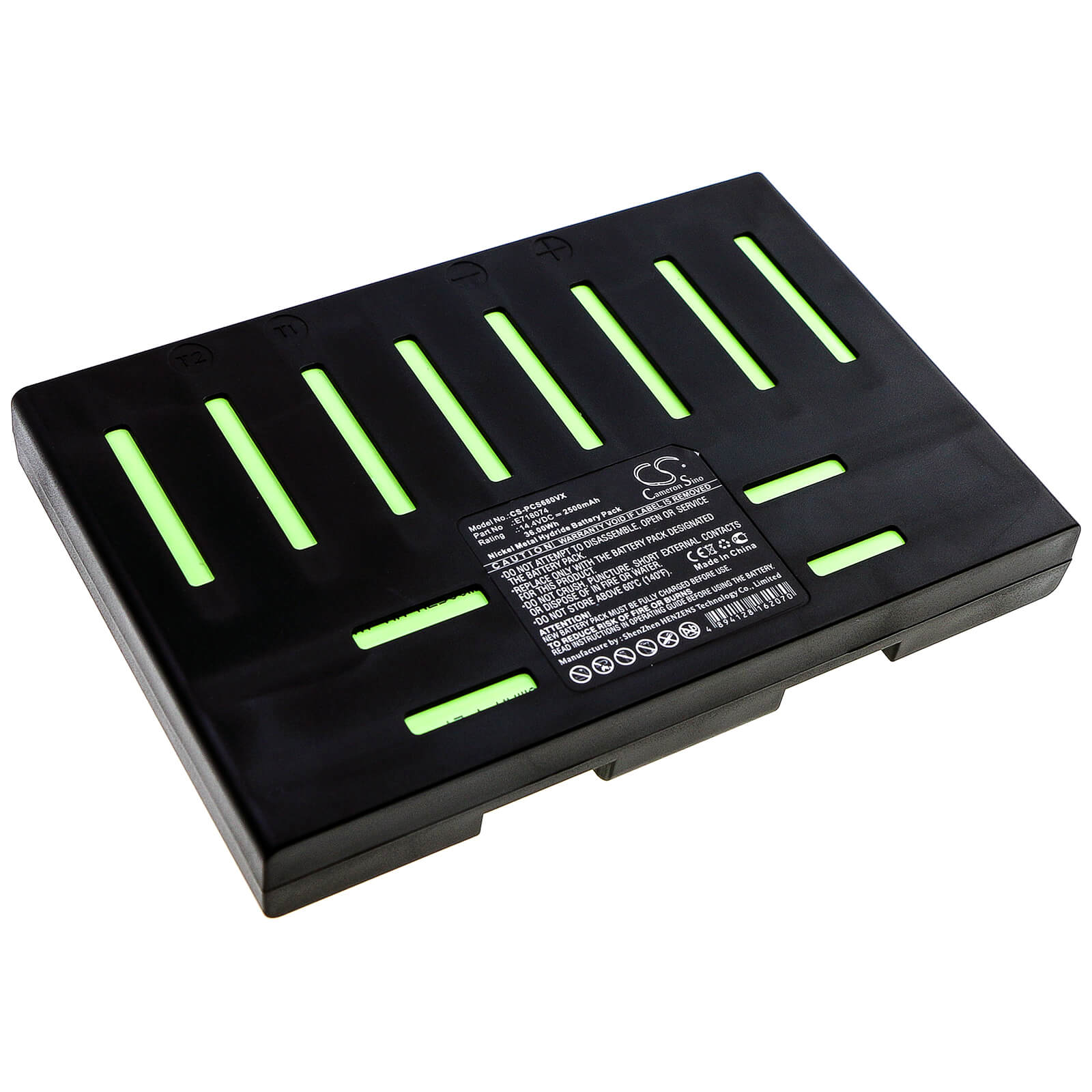14.4V, 2500mAh, Ni-MH Battery fits Proscenic, Pro Coco, Smart 680t, 36Wh