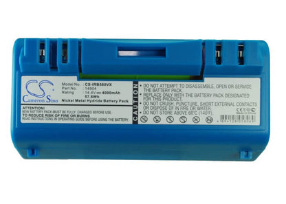 14.4V, 4000mAh, Ni-MH Battery fits Irobot, Scooba 330, Scooba 340, 57.6Wh