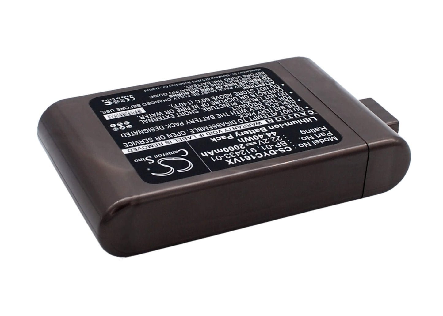 22.2V, 2000mAh, Li-ion Battery fits Dyson, D12 Cordless Vacuum, Dc16, 44.4Wh