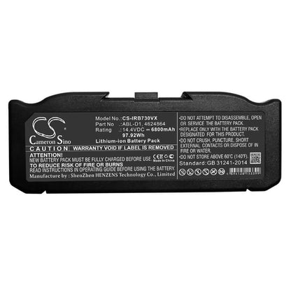 14.4V, 6800mAh, Li-ion Battery fits Irobot, 7150, I31502f, 97.92Wh