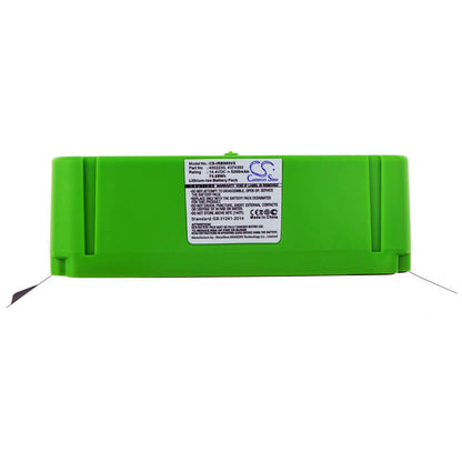 14.4V, 5200mAh, Li-ion Battery fits Irobot, Roomba 614, Roomba 615, 74.88Wh