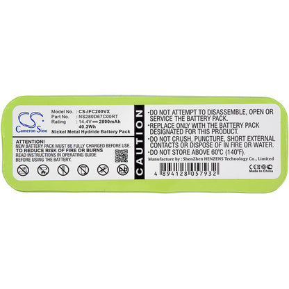 14.4V, 2800mAh, Ni-MH Battery fits Proscenic, Pro806, 40.32Wh