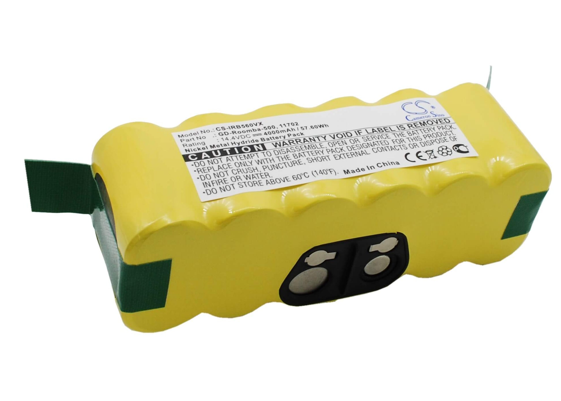 14.4V, 4000mAh, Ni-MH Battery fits Klarstein, Cleanfriend Veluce R290, Cleanmate, 57.6Wh