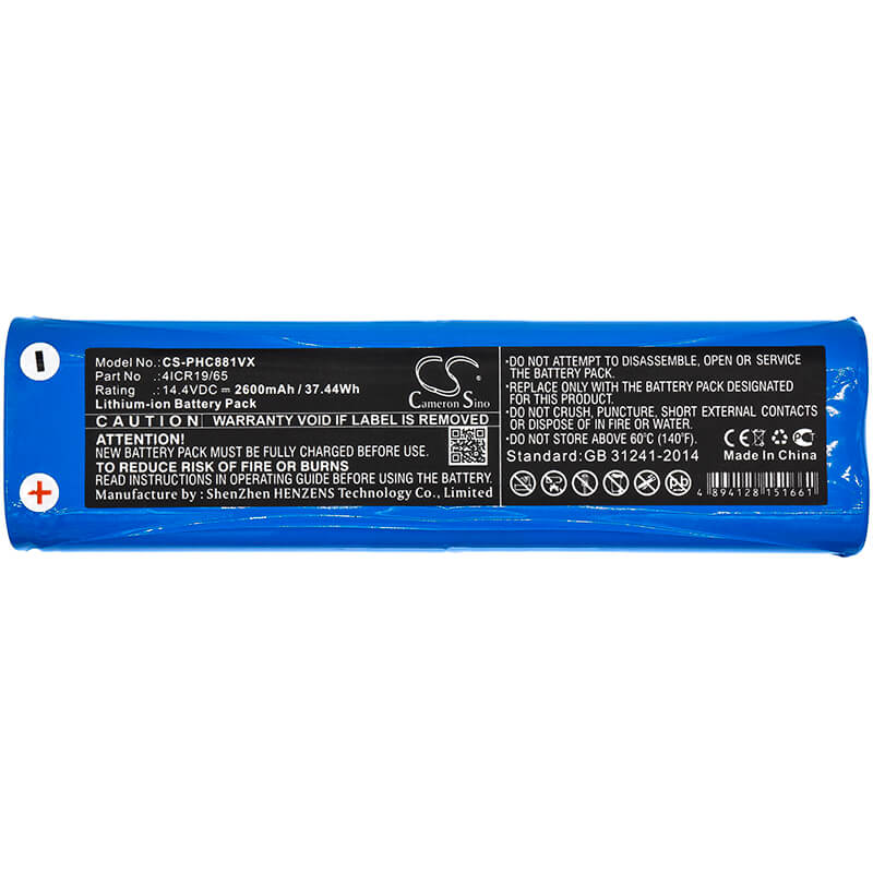 14.4V, 2600mAh, Li-ion Battery fits Bissell, 1605, 16052, 37.44Wh