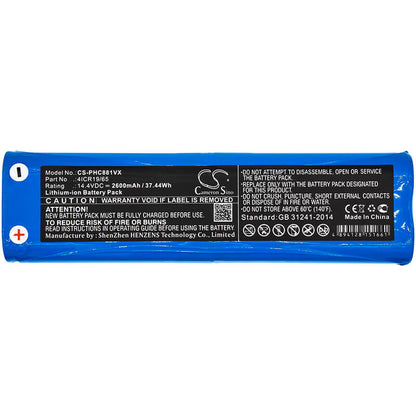 14.4V, 2600mAh, Li-ion Battery fits Bissell, 1605, 16052, 37.44Wh