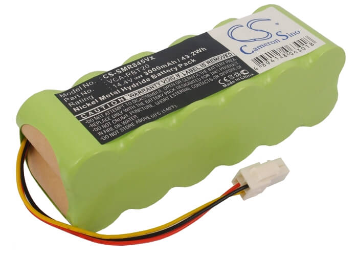 14.4V, 3000mAh, Ni-MH Battery fits Samsung, Navibot Airfresh Sr8f30, Navibot Airfresh Sr8f31, 43.2Wh