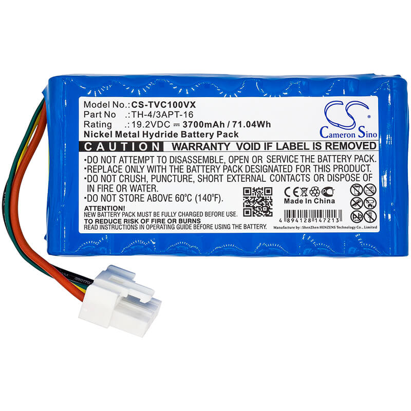 19.2V, 3700mAh, Ni-MH Battery fits Toshiba, Vc-j1x, 71.04Wh