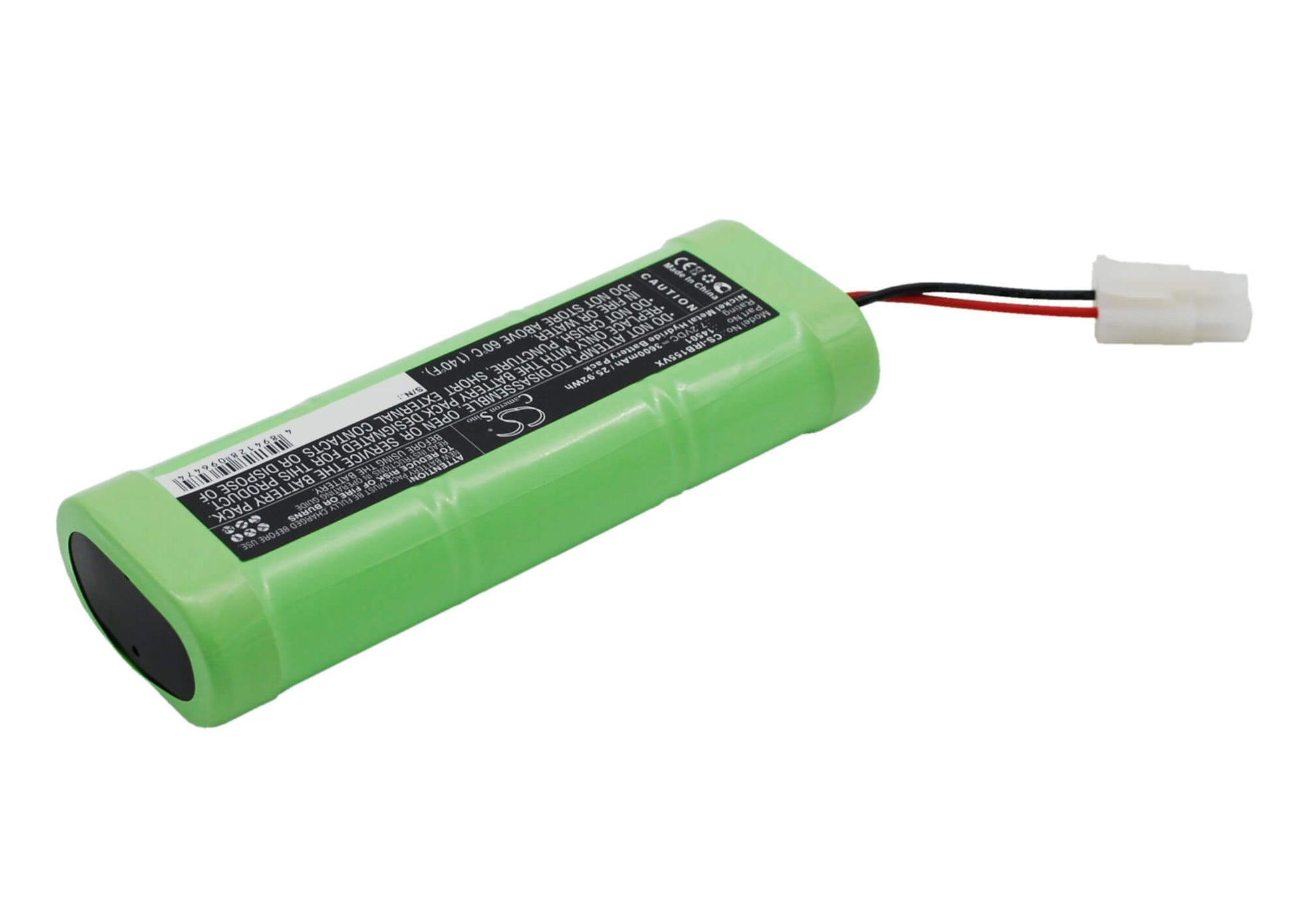7.2V, 3600mAh, Ni-MH Battery fits Irobot, Looj 125, Looj 135, 25.92Wh