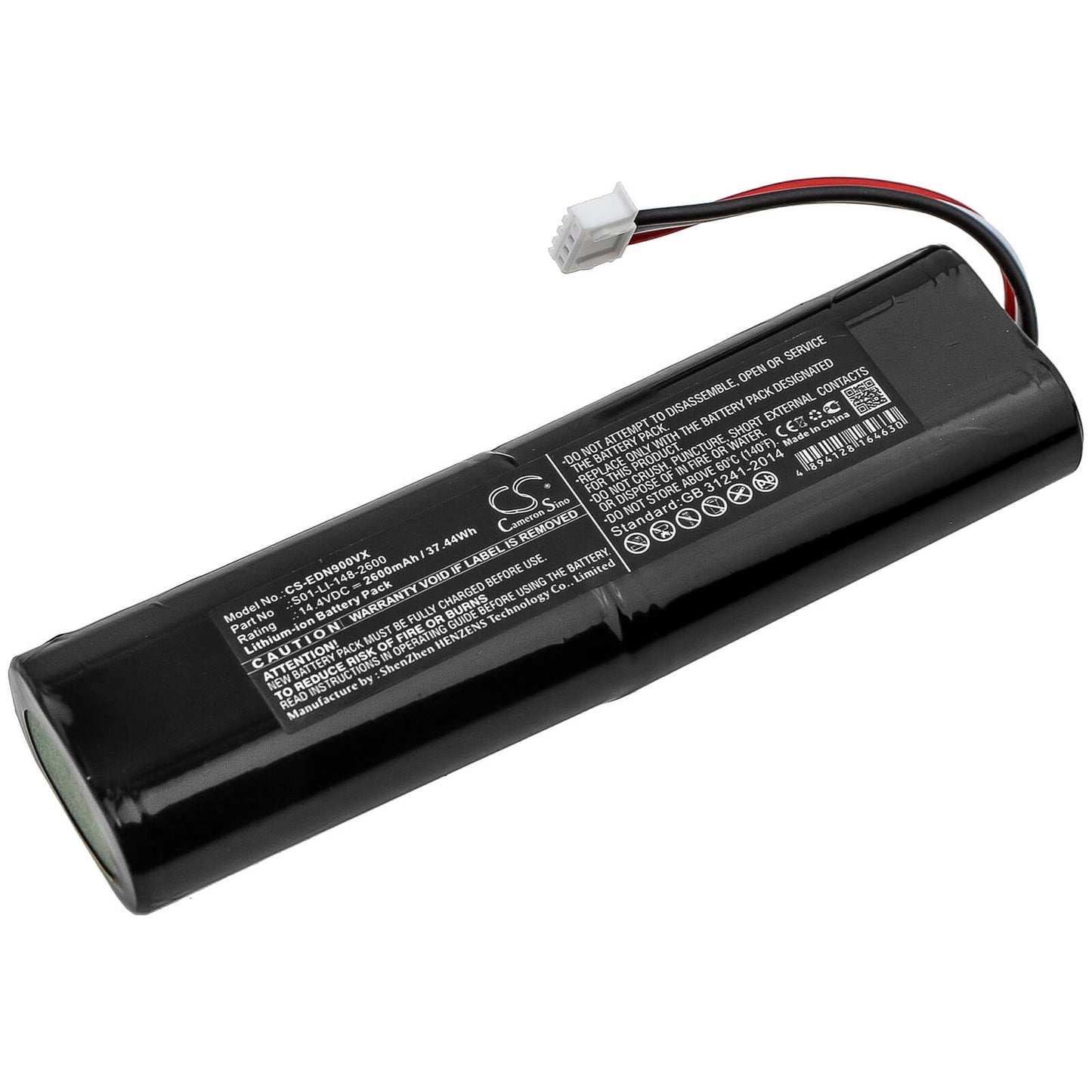14.4V, 2600mAh, Li-ion Battery fits Ecovacs, Deebot Ozmo 900, Deebot Ozmo 901, 37.44Wh