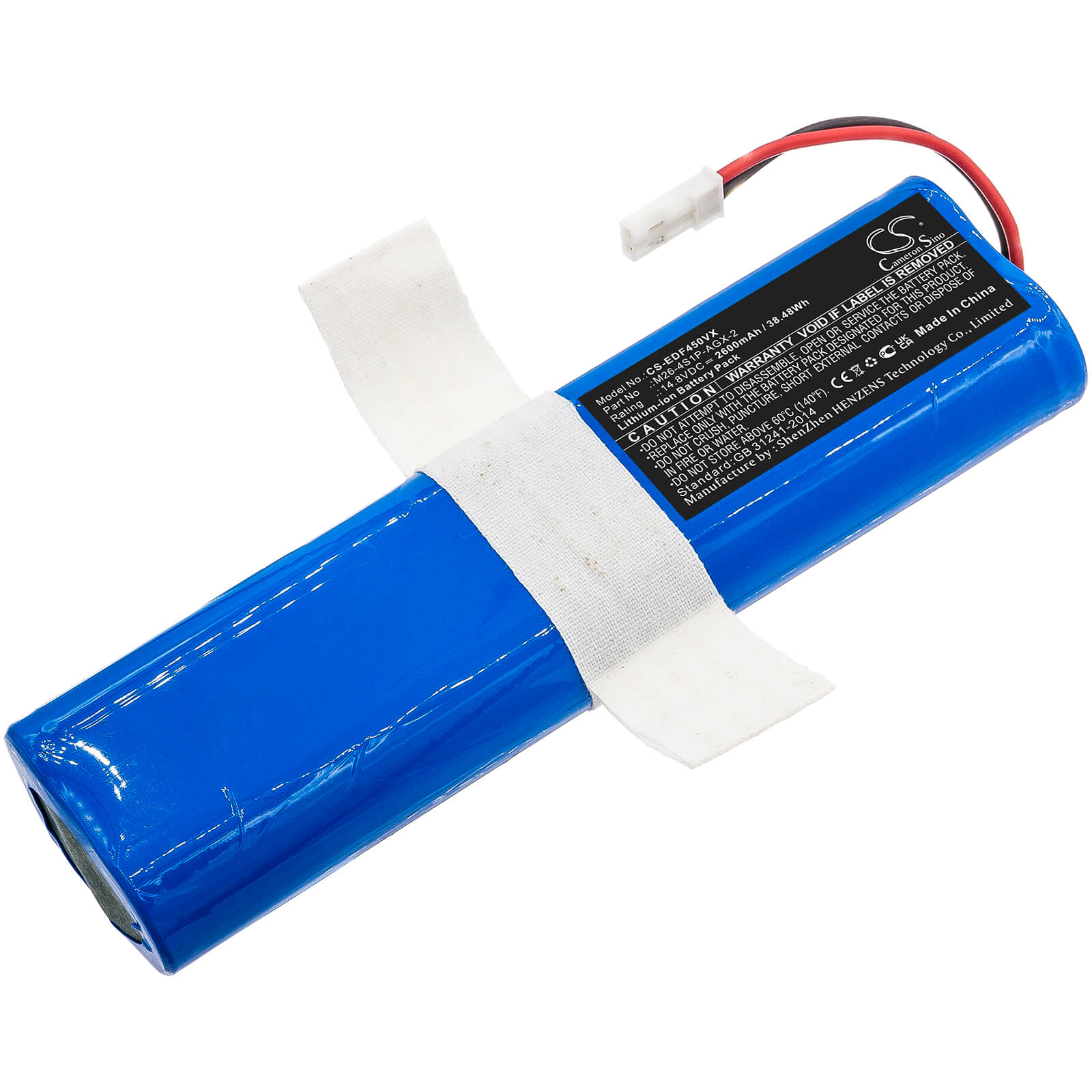 14.8V, 2600mAh, Li-ion Battery fits Ecovacs, Deebot Df45, Deebot Df45 Sweeping Robot Cle, 38.48Wh