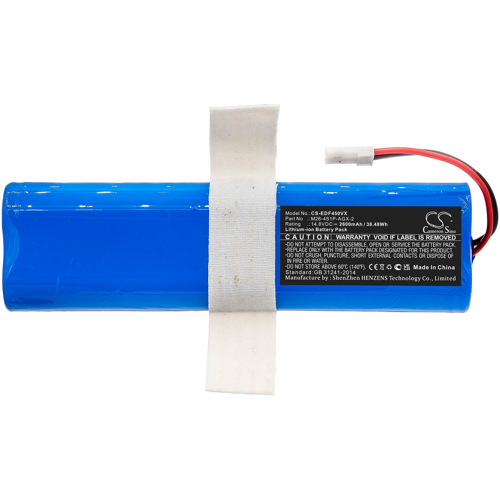 14.8V, 2600mAh, Li-ion Battery fits Ecovacs, Deebot Df45, Deebot Df45 Sweeping Robot Cle, 38.48Wh