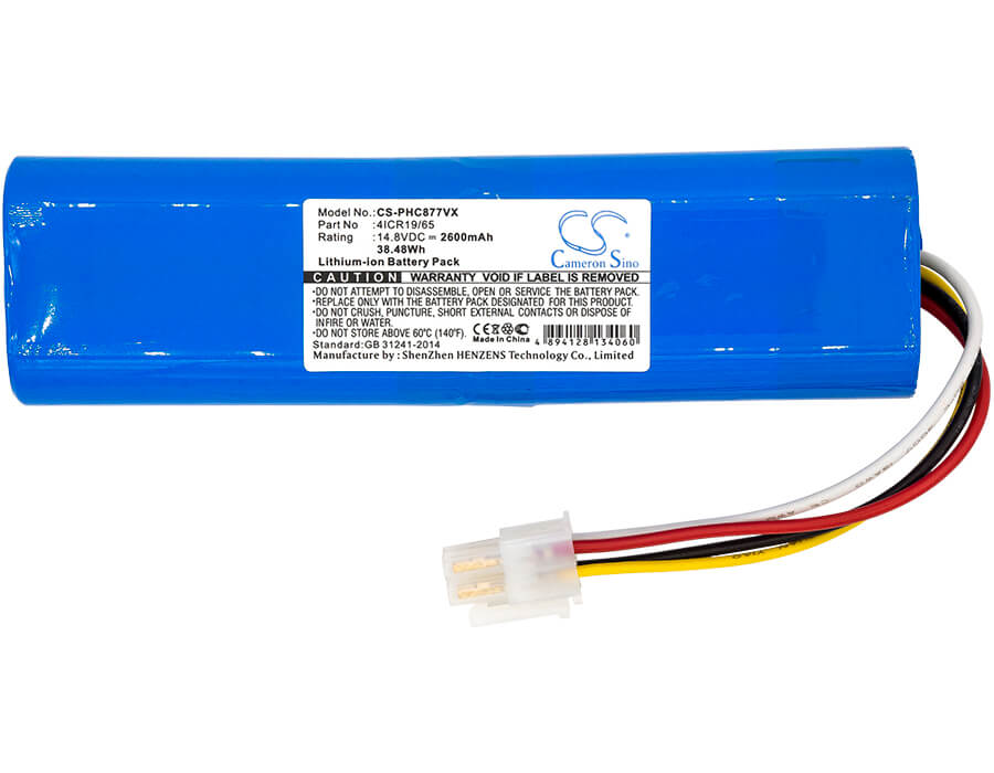 14.8V, 2600mAh, Li-ion Battery fits Philips, Fc8700, Fc8705, 38.48Wh