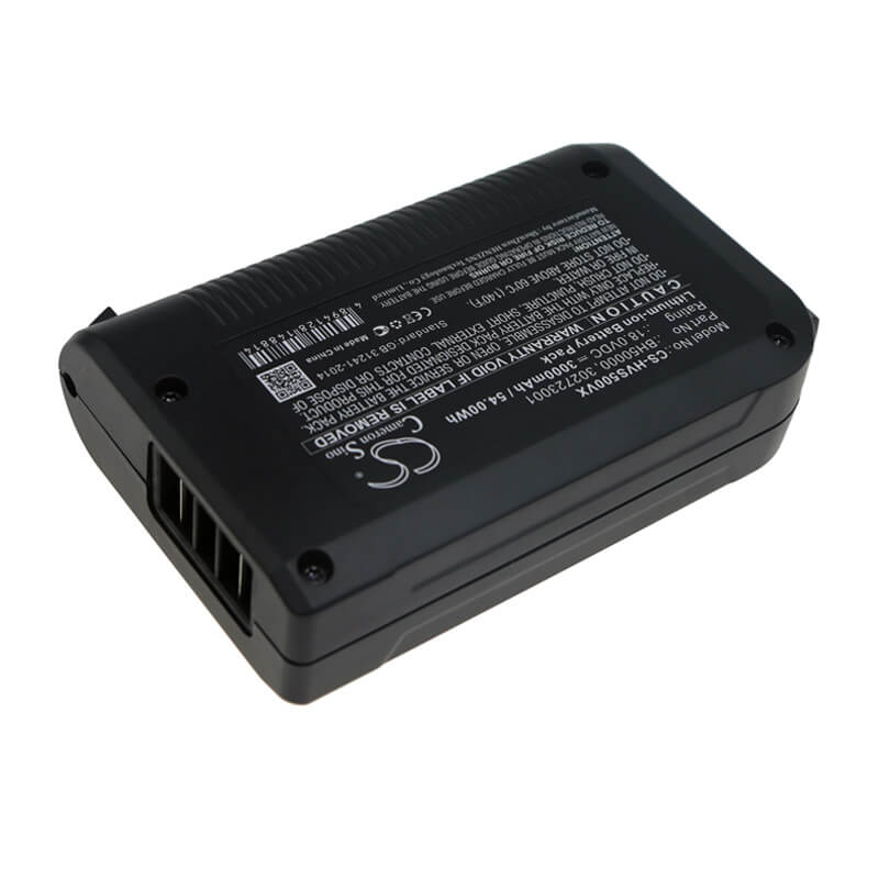 18.0V, 3000mAh, Li-ion Battery fits Hoover, Bh50010 Platinum Collection Co, Bh50015 Platinum Collection Li, 54Wh