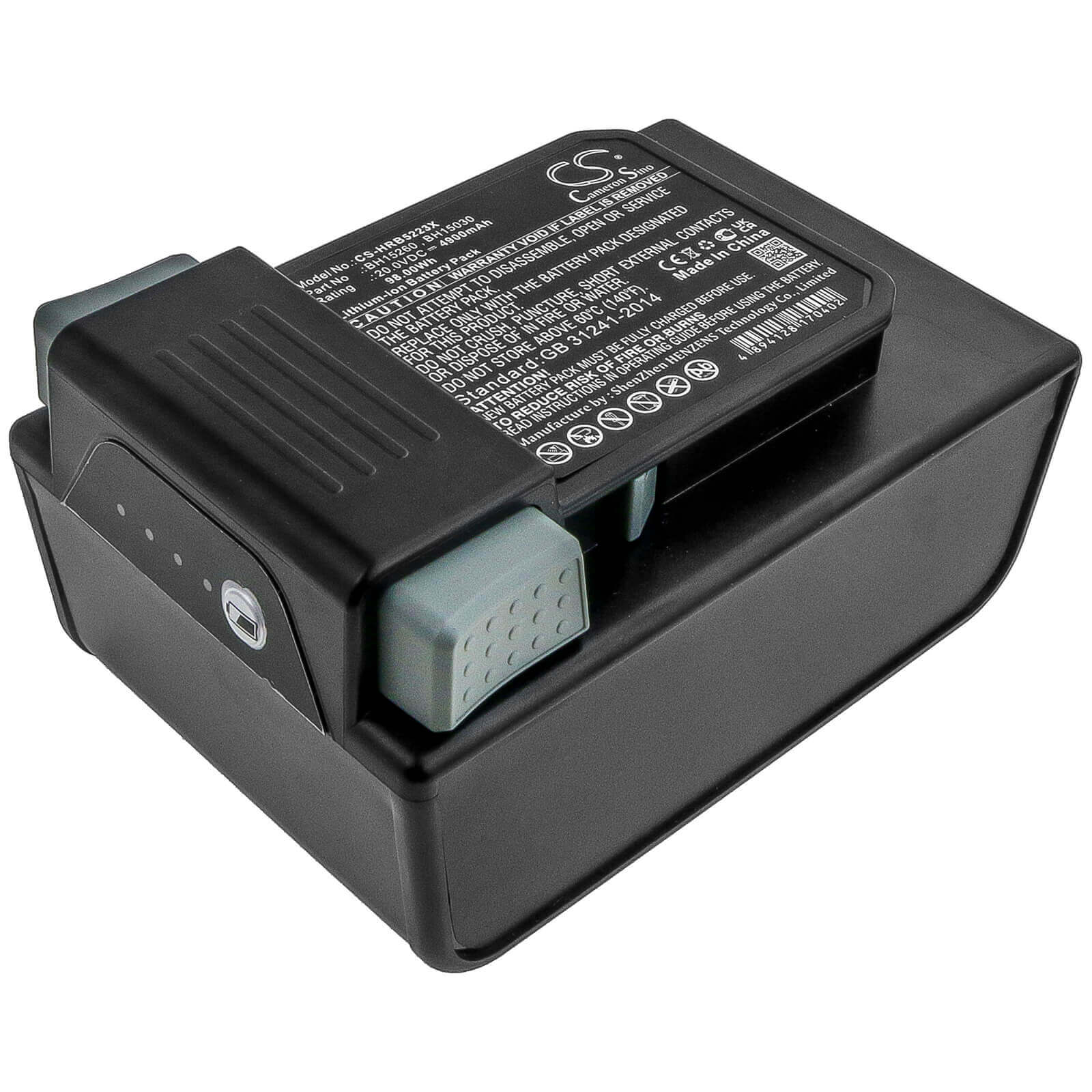 20.0V, 4900mAh, Li-ion Battery fits Hoover, B07q3shzl3, B07q6zhx5r, 98Wh