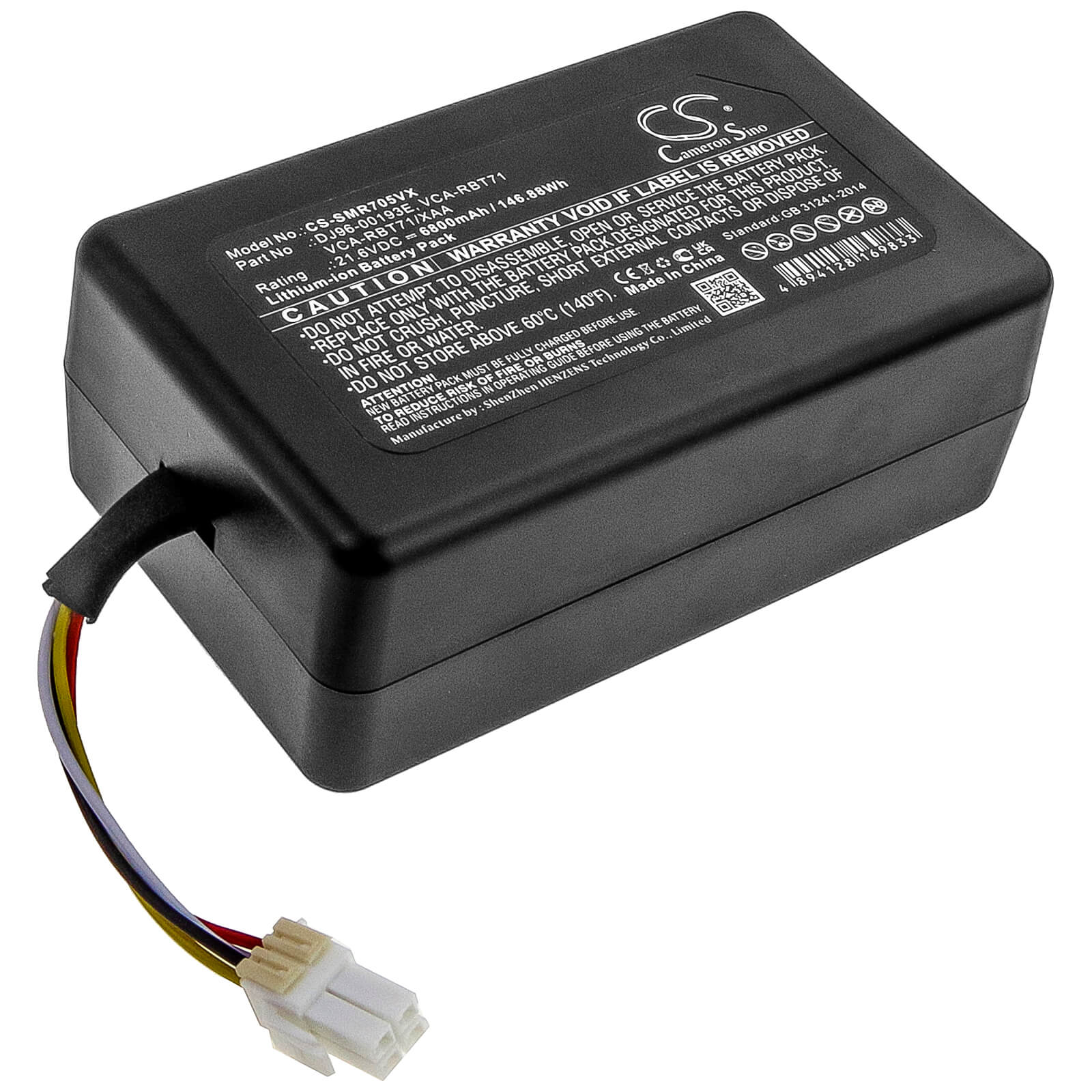 21.6V, 6800mAh, Li-ion Battery fits Samsung, Powerbot R7040, R1am7010uw / Aa, 146.88Wh