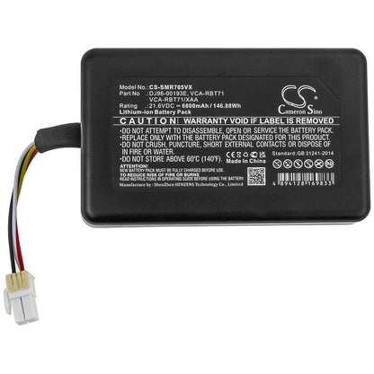 21.6V, 6800mAh, Li-ion Battery fits Samsung, Powerbot R7040, R1am7010uw / Aa, 146.88Wh