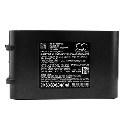 21.6V, 5000mAh, Li-ion Battery fits Dyson, Absolute, Dc58, 108Wh