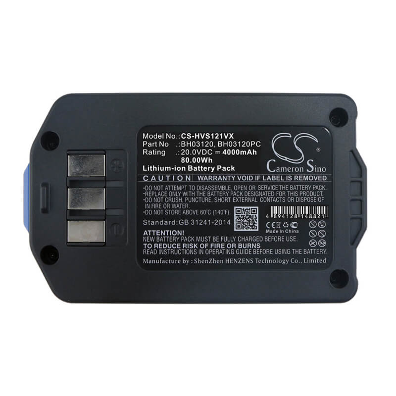 20.0V, 4000mAh, Li-ion Battery fits Hoover, 7350204042, Air Cordless 20 Volt Upright V, 80Wh