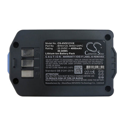 20.0V, 4000mAh, Li-ion Battery fits Hoover, 7350204042, Air Cordless 20 Volt Upright V, 80Wh