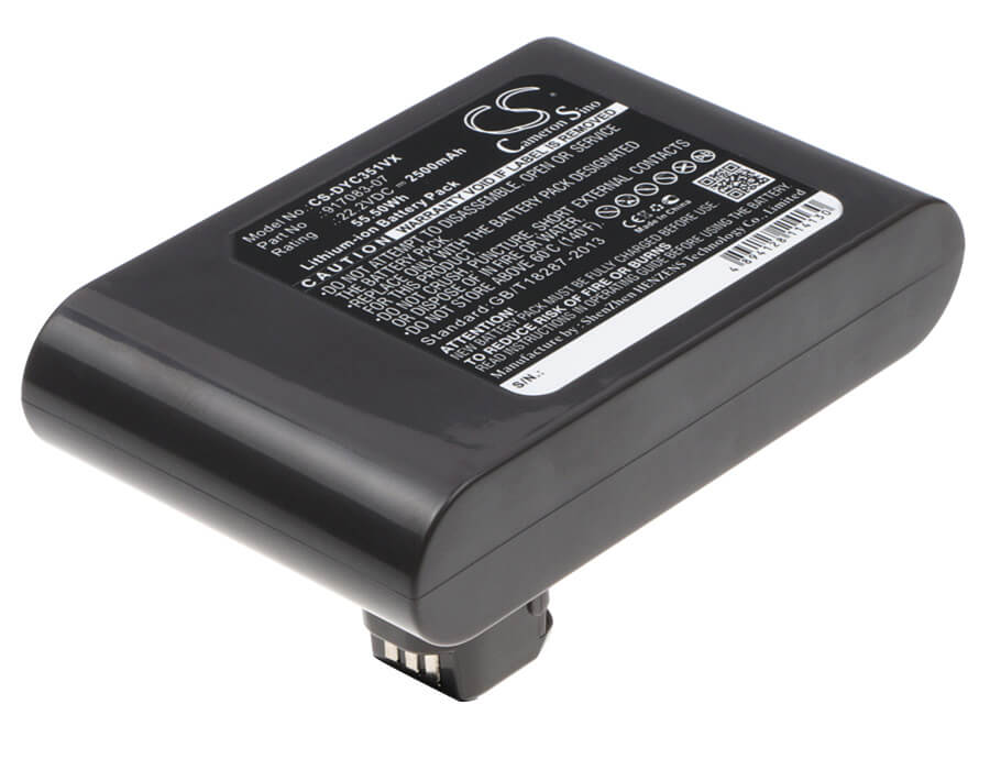 22.2V, 2500mAh, Li-ion Battery fits Dyson, Dc30, Dc31, 55.5Wh
