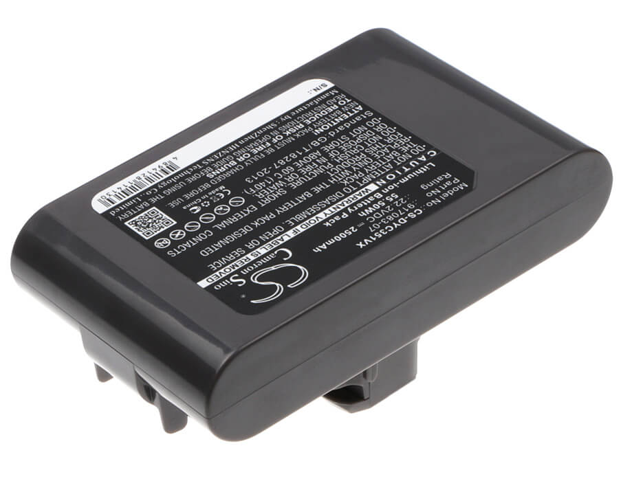 22.2V, 2500mAh, Li-ion Battery fits Dyson, Dc30, Dc31, 55.5Wh