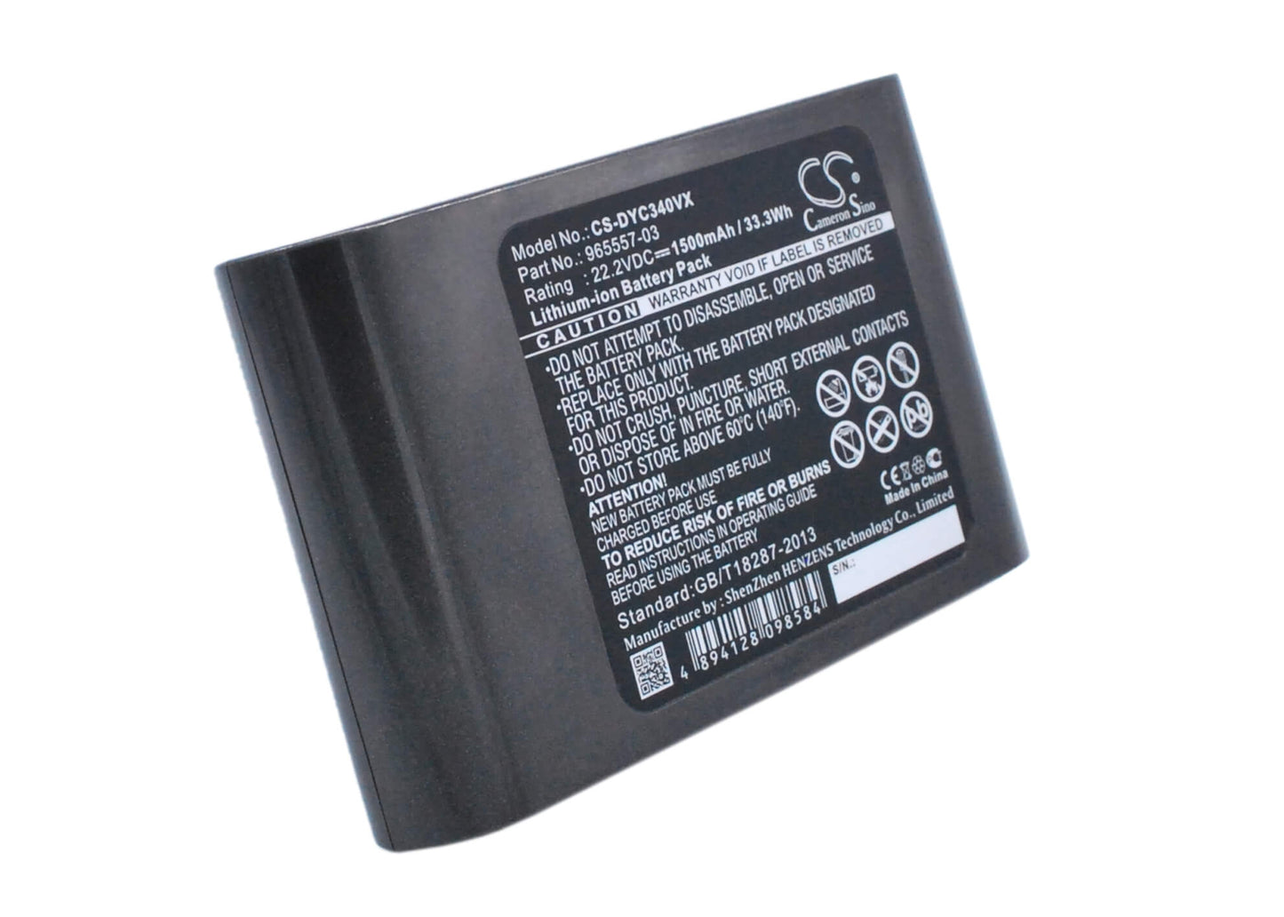 22.2V, 1500mAh, Li-ion Battery fits Dyson, Dc31 Animal, Dc34, 33.3Wh