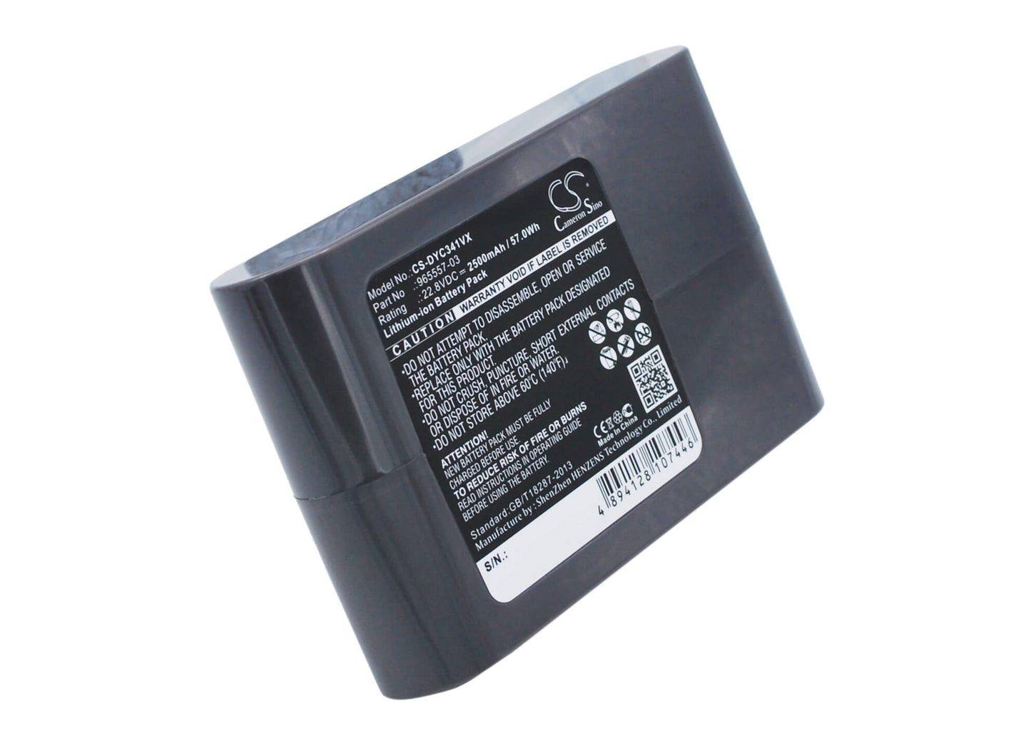Grey, 22.8V, 2500mAh, Li-ion Battery fits Dyson, Dc31 Animal, Dc34, 57Wh