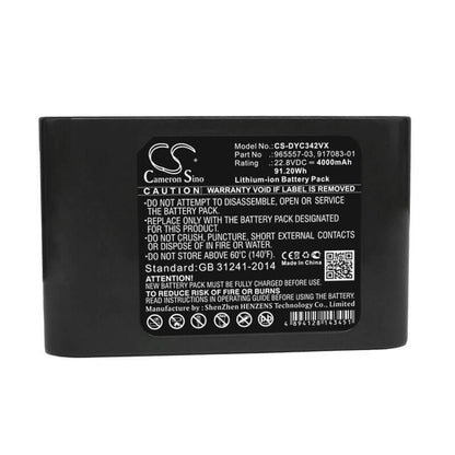 22.8V, 4000mAh, Li-ion Battery fits Dyson, Dc31 Animal, Dc34, 91.2Wh