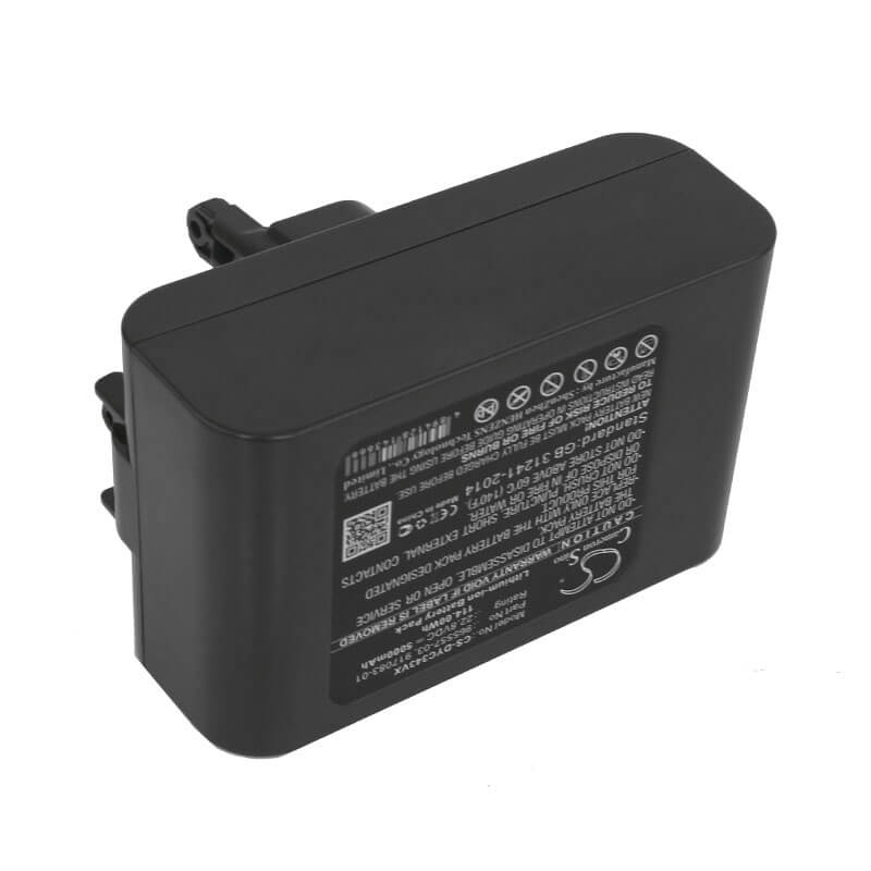 22.8V, 5000mAh, Li-ion Battery fits Dyson, Dc31 Animal, Dc34, 114Wh